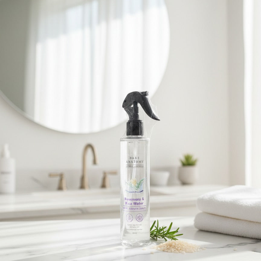 Bare Anatomy Rosemary & Rice Water Hair Growth Spray �200ml | Strengthen & Thicken Hair