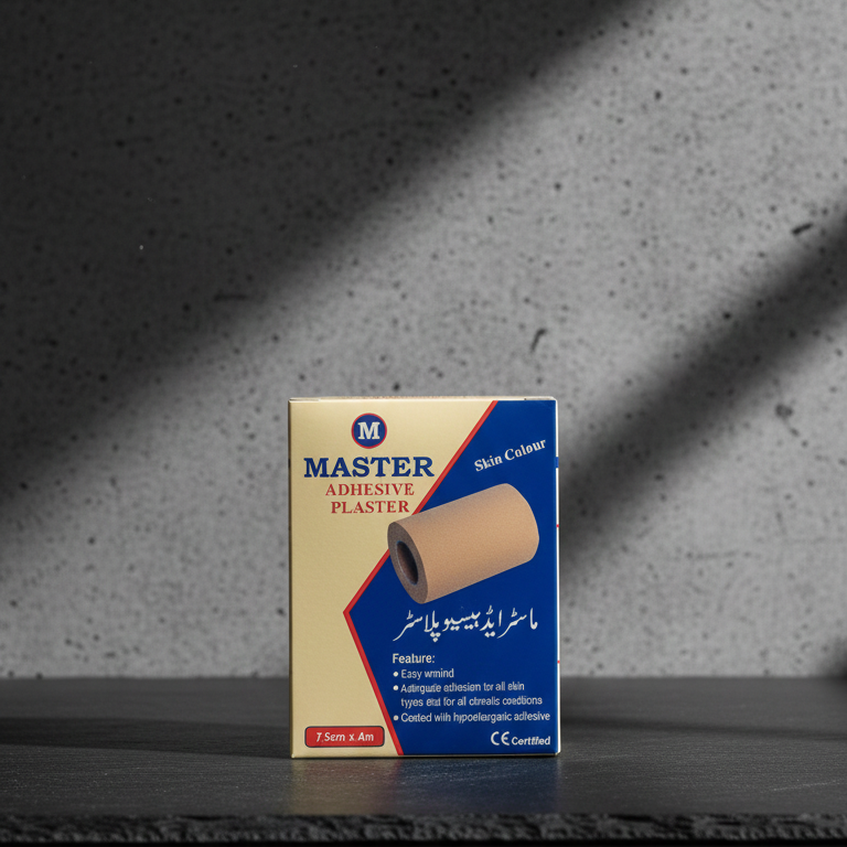 Master 3-Inch Adhesive Plaster �Strong, Breathable & Skin-Friendly Medical Tape for Wound Protection, Bandage Fixing & First-Aid Use