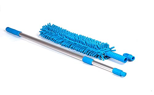 Micro Fiber Fan Duster Flexible Duster With Telescopic Stainless Steel Handle for Fan Cleaning Specially (random color)