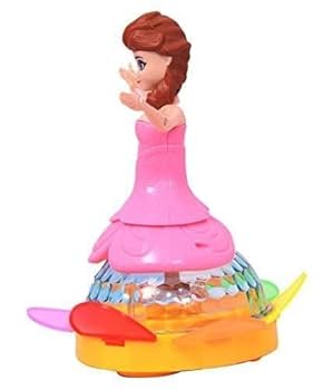 Princess Dancing Doll Toy with 3D Lights, Music &amp; Rotating Movement �Musical LED Doll for Kids