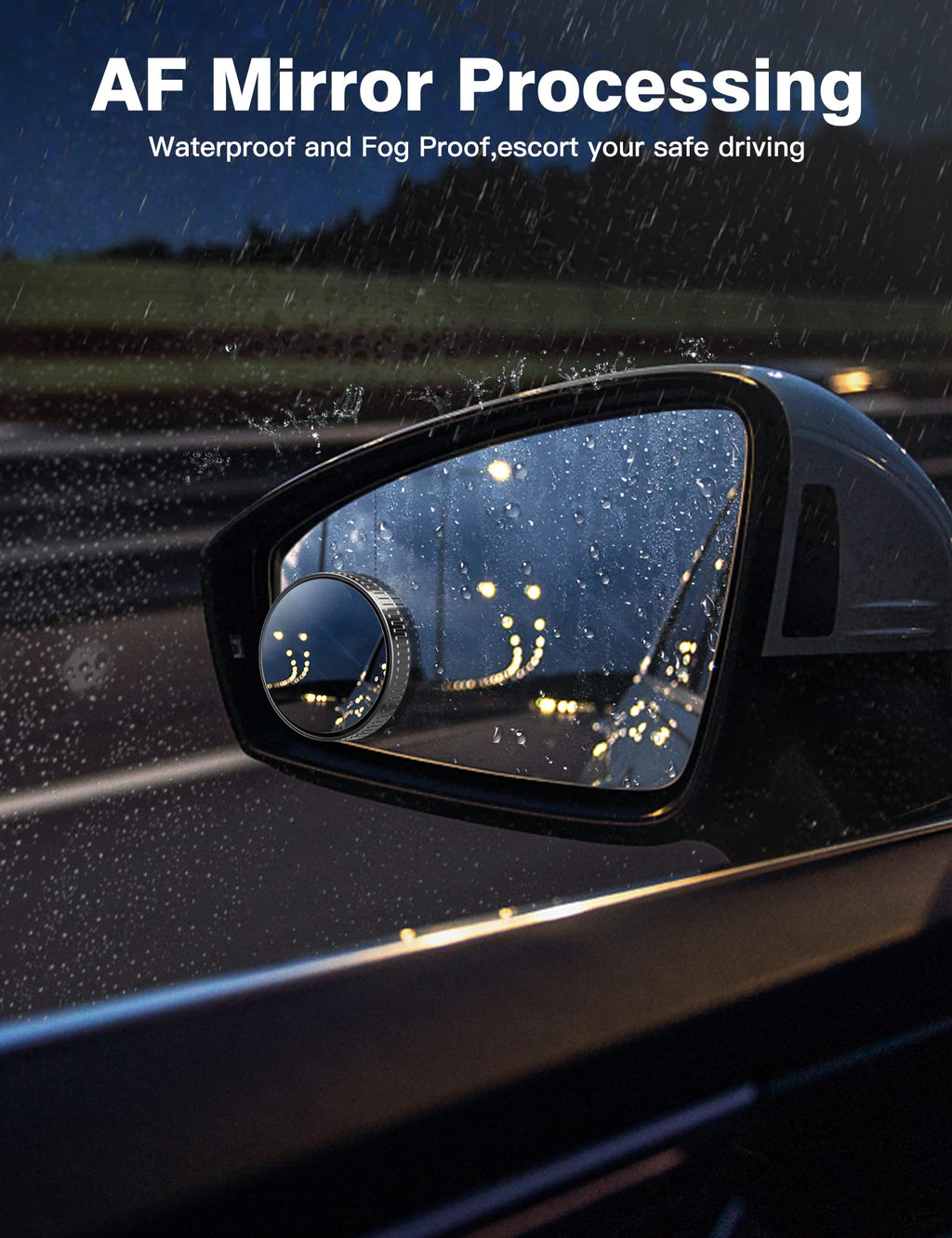 2pcs Round Blind Spot Mirrors �Wide-Angle Lens for Enhanced Rear and Side View Visibility �Convex Mirror for Cars, SUVs, and Trucks �Universal Fit Safety Accessory - Glass Material
