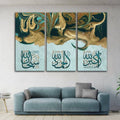 3 Pcs Wooden Sticky Tile Wall Frame Set 8x16 Inch Decorative Wall Art Panels