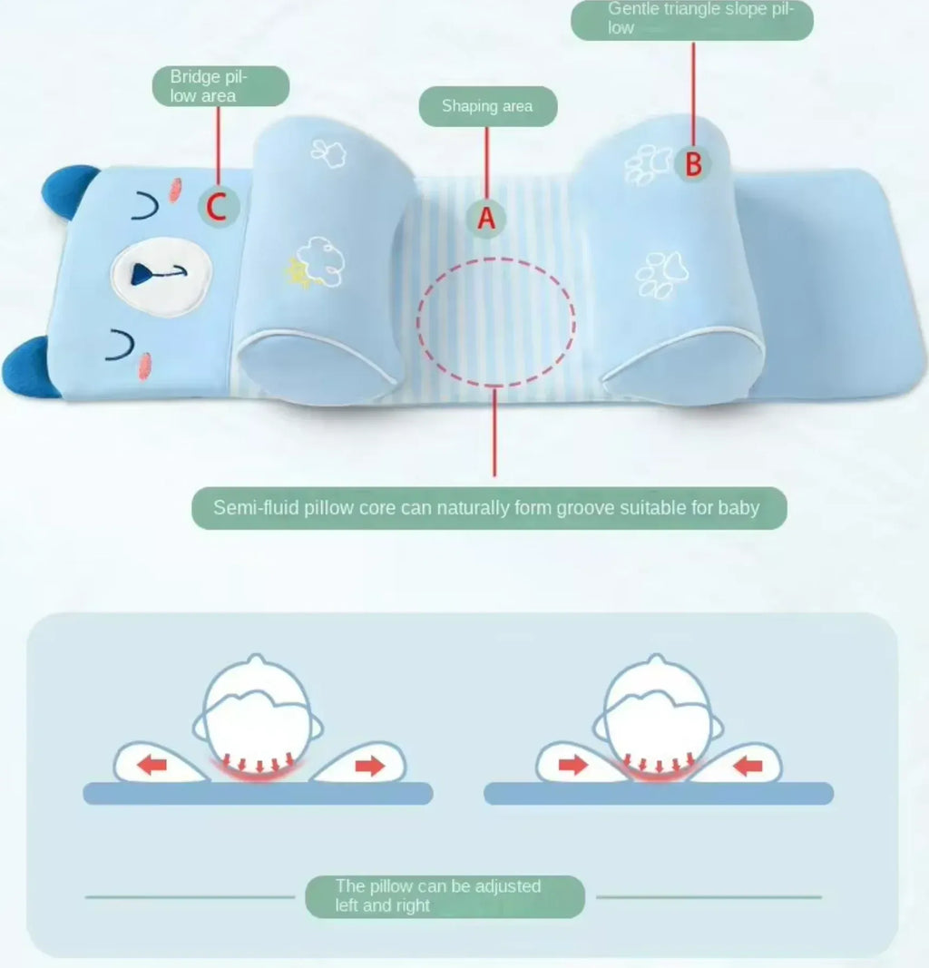 Adjustable Baby Sleeping Support Pillow Anti Roll Cushion And Neck Protection Infant Sleep Positioner | Random Colour