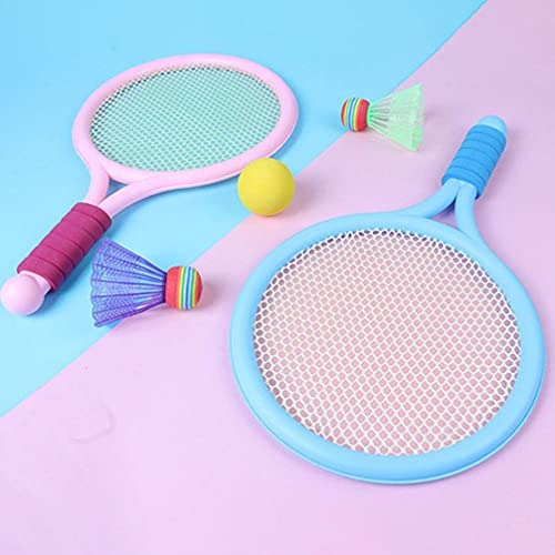 Kids Badminton & Tennis Racket Set �Easy-To-Handle Outdoor Sports Toy With 2 Rackets, 1 Ball, And 1 Shuttlecock For Fun Indoor & Outdoor Play (Random Color)