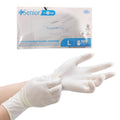 Premium Quality Latex Examination Gloves Box Contains 100 Disposable Gloves Color White (Small)