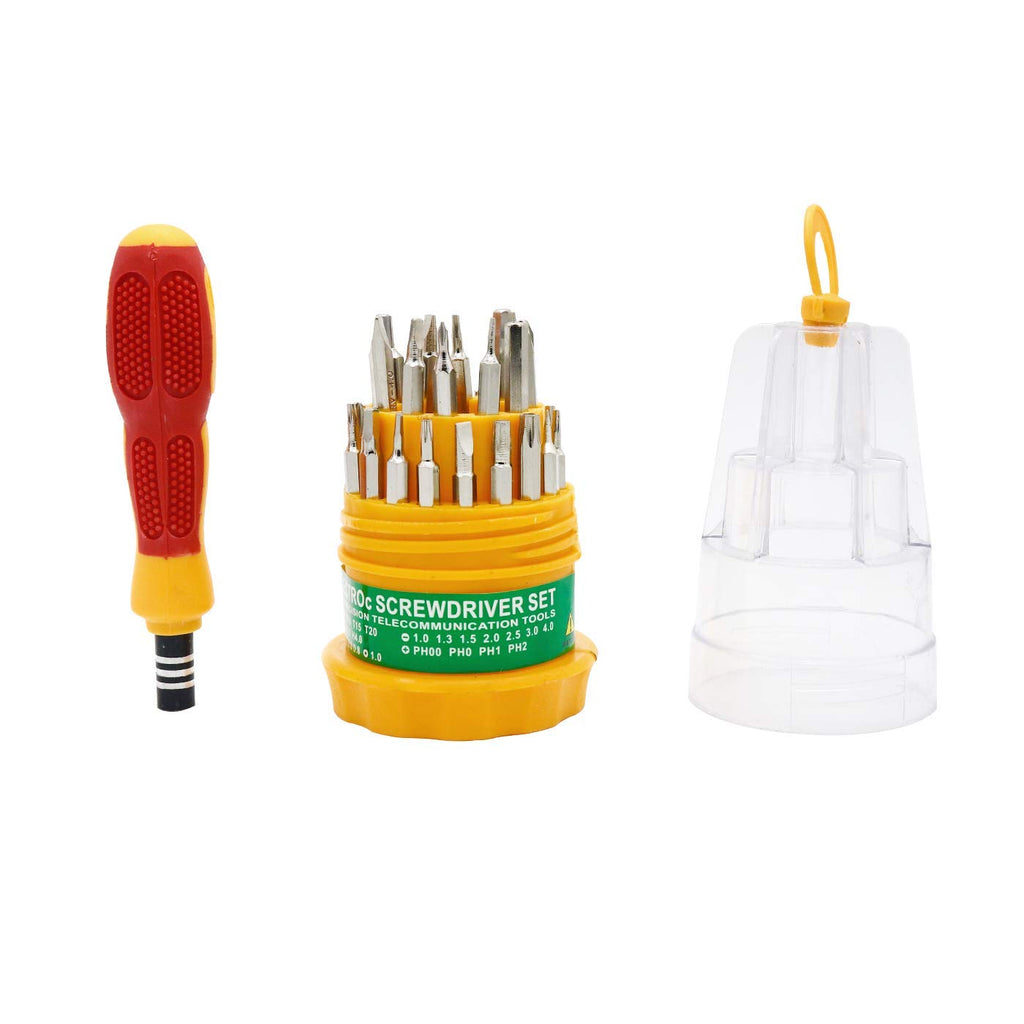 31-Piece Stainless Steel Screwdriver Set �Durable Silver Tool Kit (Made in China)