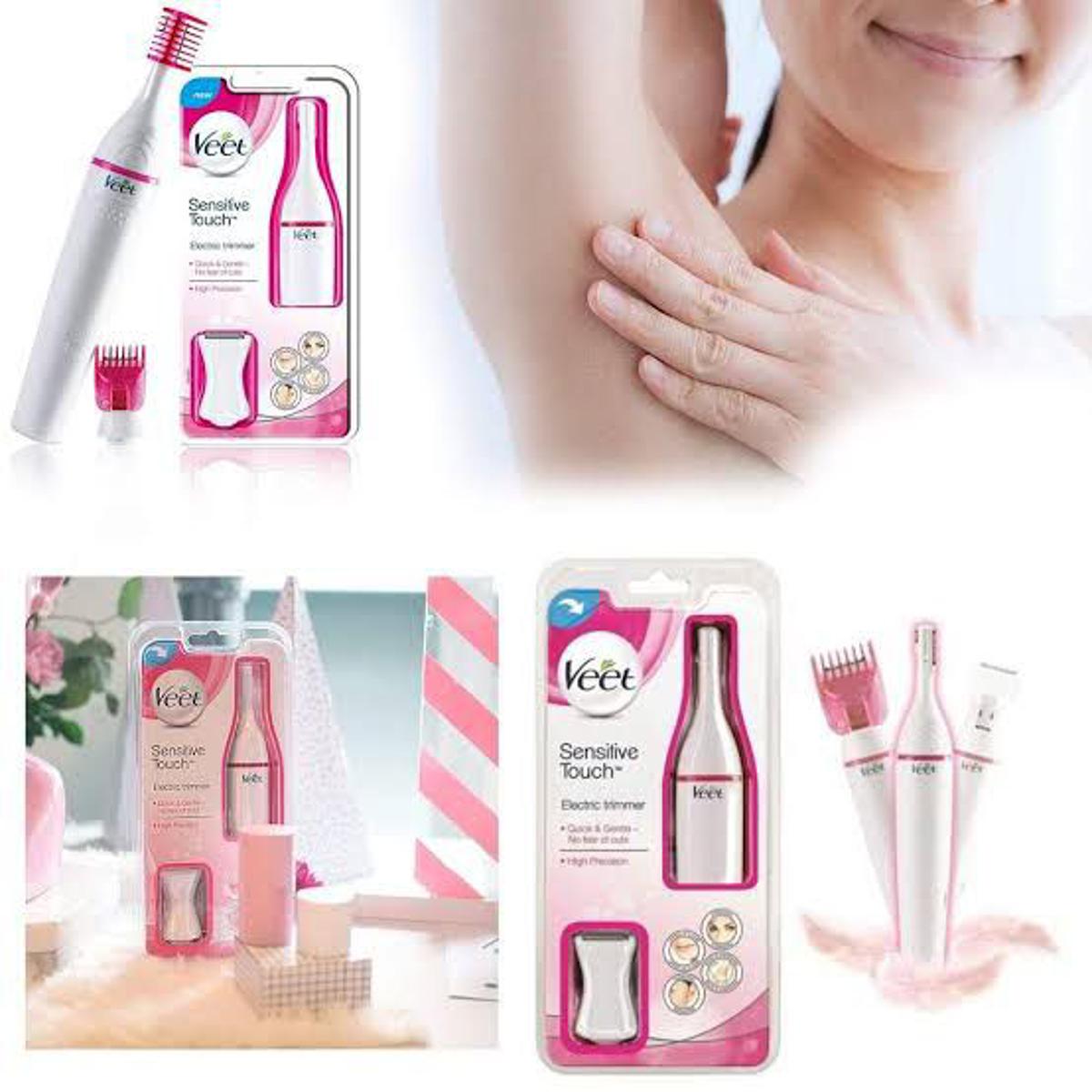Veet Sensitive Precision Electric Beauty Styler & Trimmer �Waterproof Grooming Kit for Face, Eyebrows, Underarms, and Bikini Line with Interchangeable Heads and Styling Combs