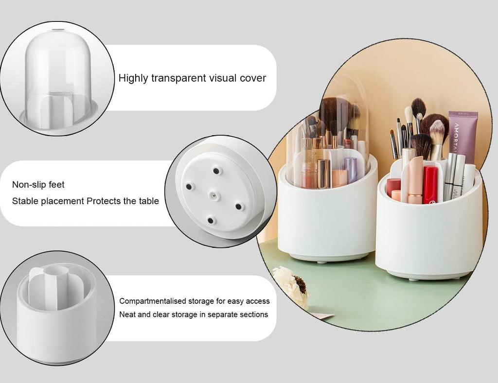 Brush Container Makeup Brush Holder Dust-proof Rotating – photo 2