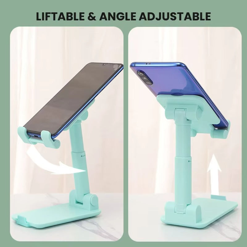 Adjustable Desktop Phone Holder Stand �Universal Mobile Stand with Angle & Height Adjustment | Foldable Anti-Slip Cell Phone Holder for All Smartphones