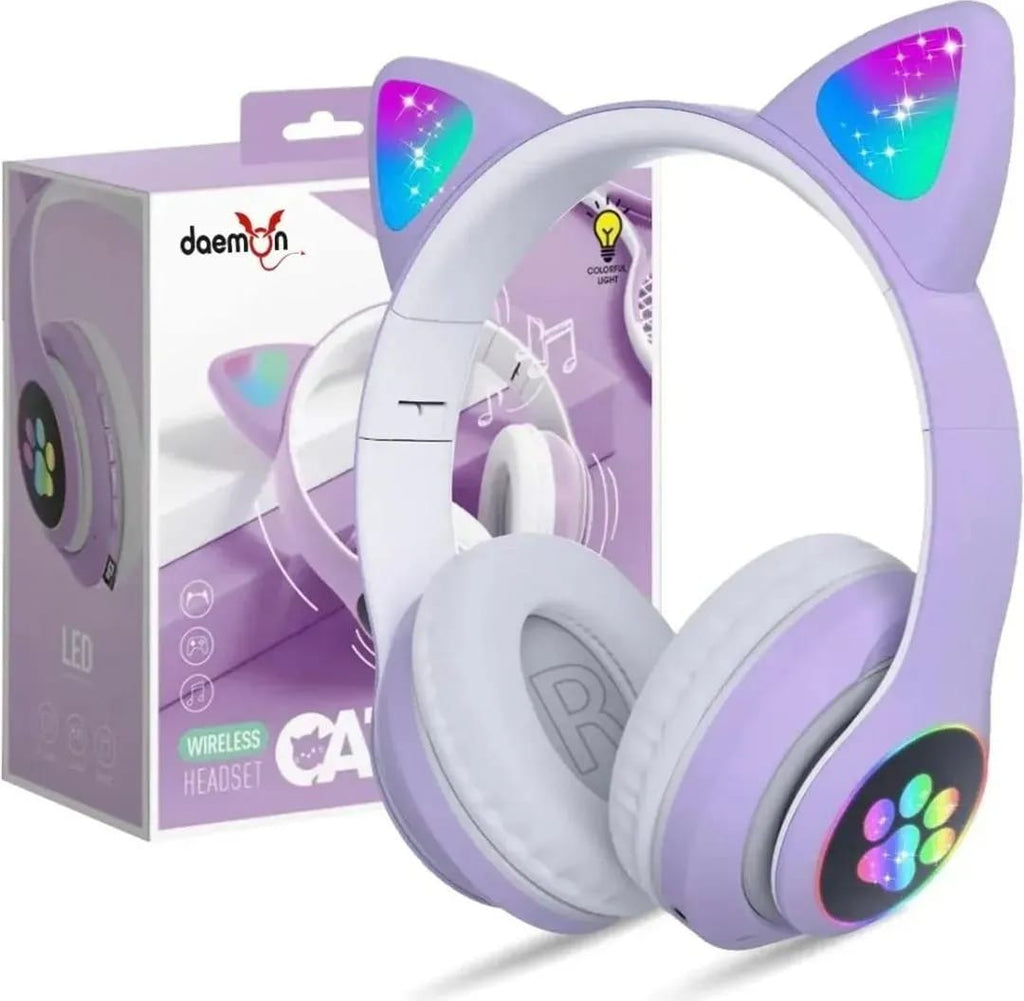 Cat Ear Wireless Bluetooth Headphones with RGB