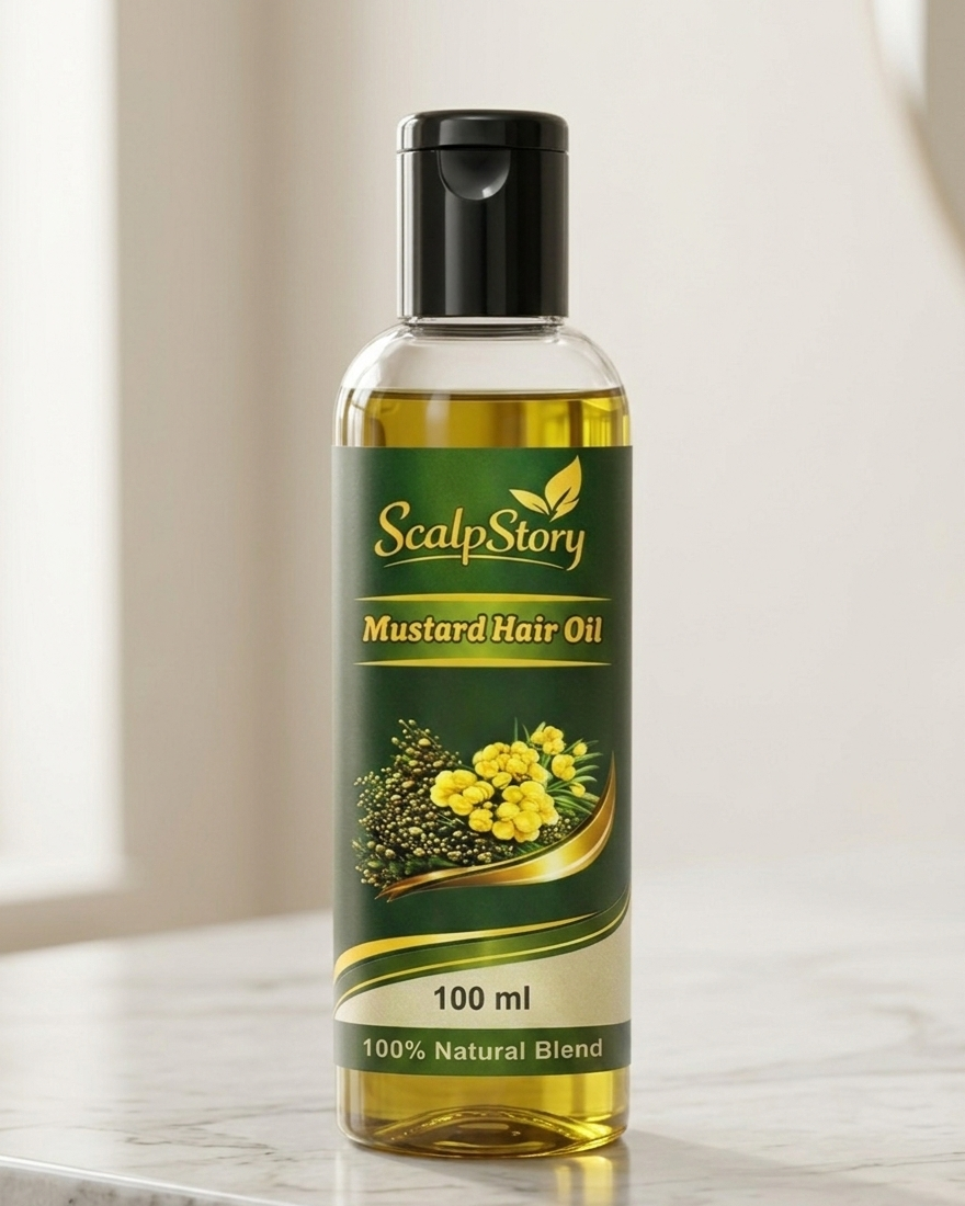 Mustard Hair Oil | Natural Nourishment | Strong, Thick & Shiny Hair | Hair Fall Control & Growth Support | 100Ml