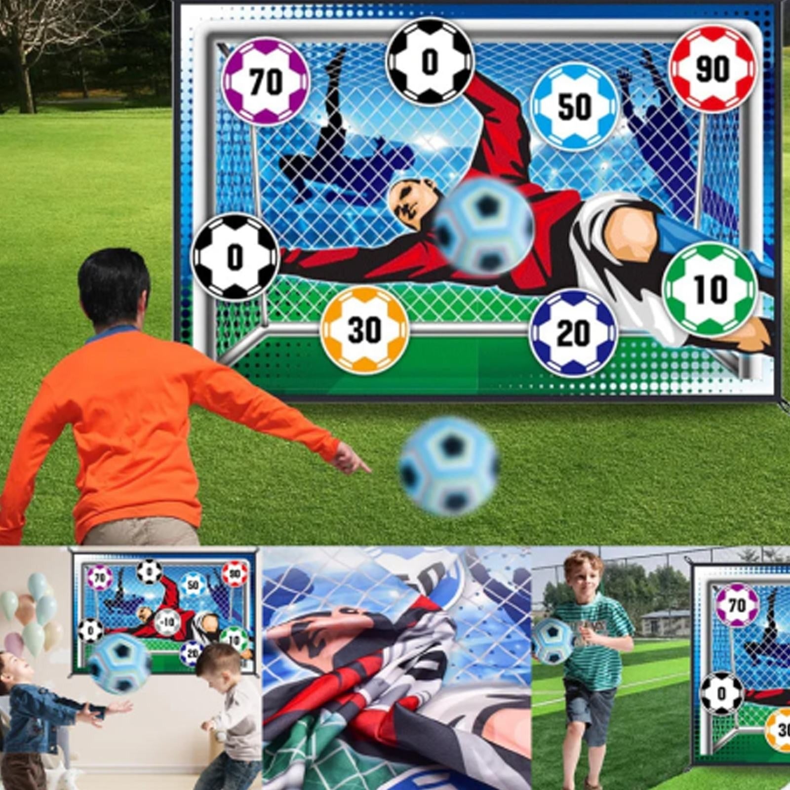 Indoor Outdoor Sticky Soccer Target Mat Game