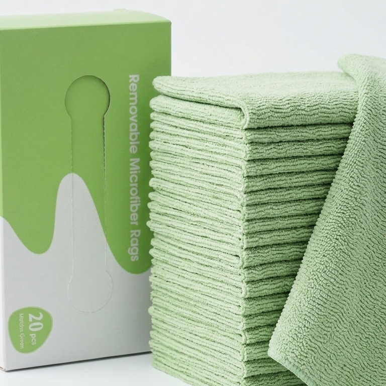 Premium Microfiber Cleaning Towel Pack of 20 Pieces �Multi-Purpose Cloths for Kitchen, Car, Home & Professional Cleaning Use | Random Color