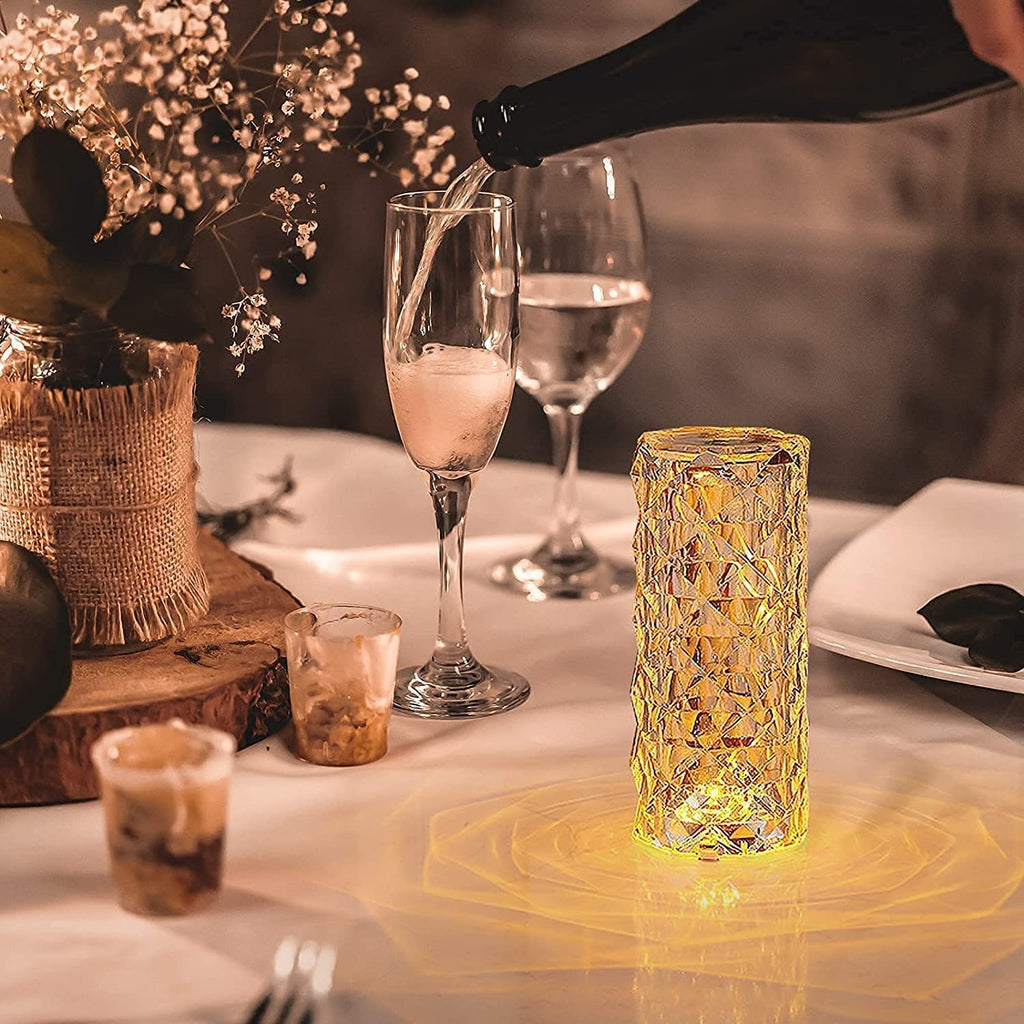 Crystal Rose Diamond Lamp �16 Colors Changing LED Touch Lamp with Remote & USB Charging