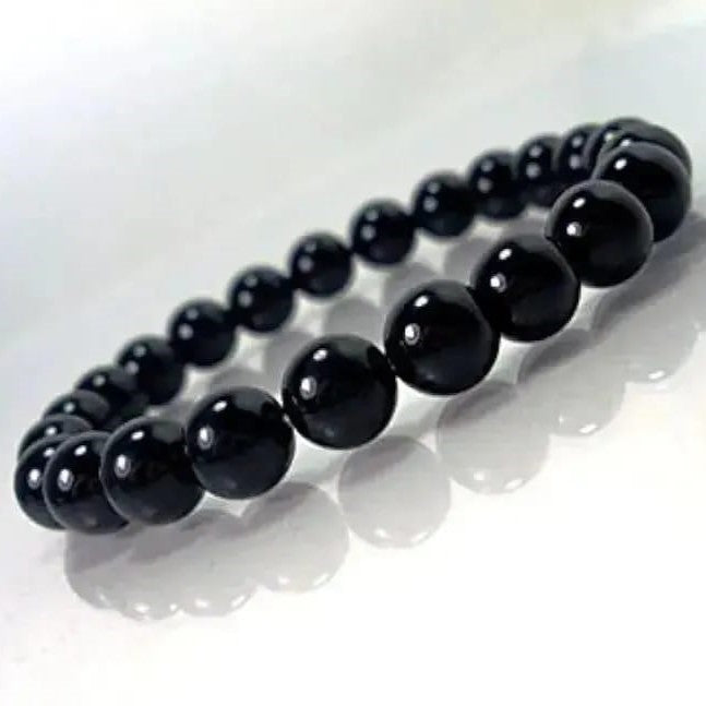 Black Pearl Beaded Bracelet For Men And