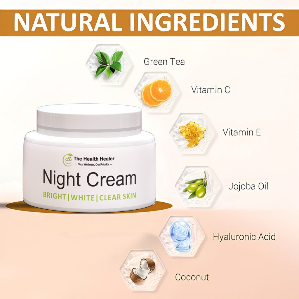 Nocturne Radiance Night Cream �Overnight Skin Restoration & Advanced Healing Glow Therapy for Smooth, Healthy Skin �150g