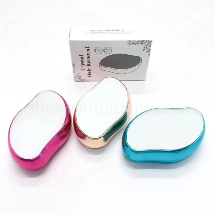 Crystal Hair Eraser �Magic Painless Hair Remover Stone for Men & Women | Reusable Exfoliating Epilator for Legs, Arms & Back | Smooth & Silky Skin (Random Color)