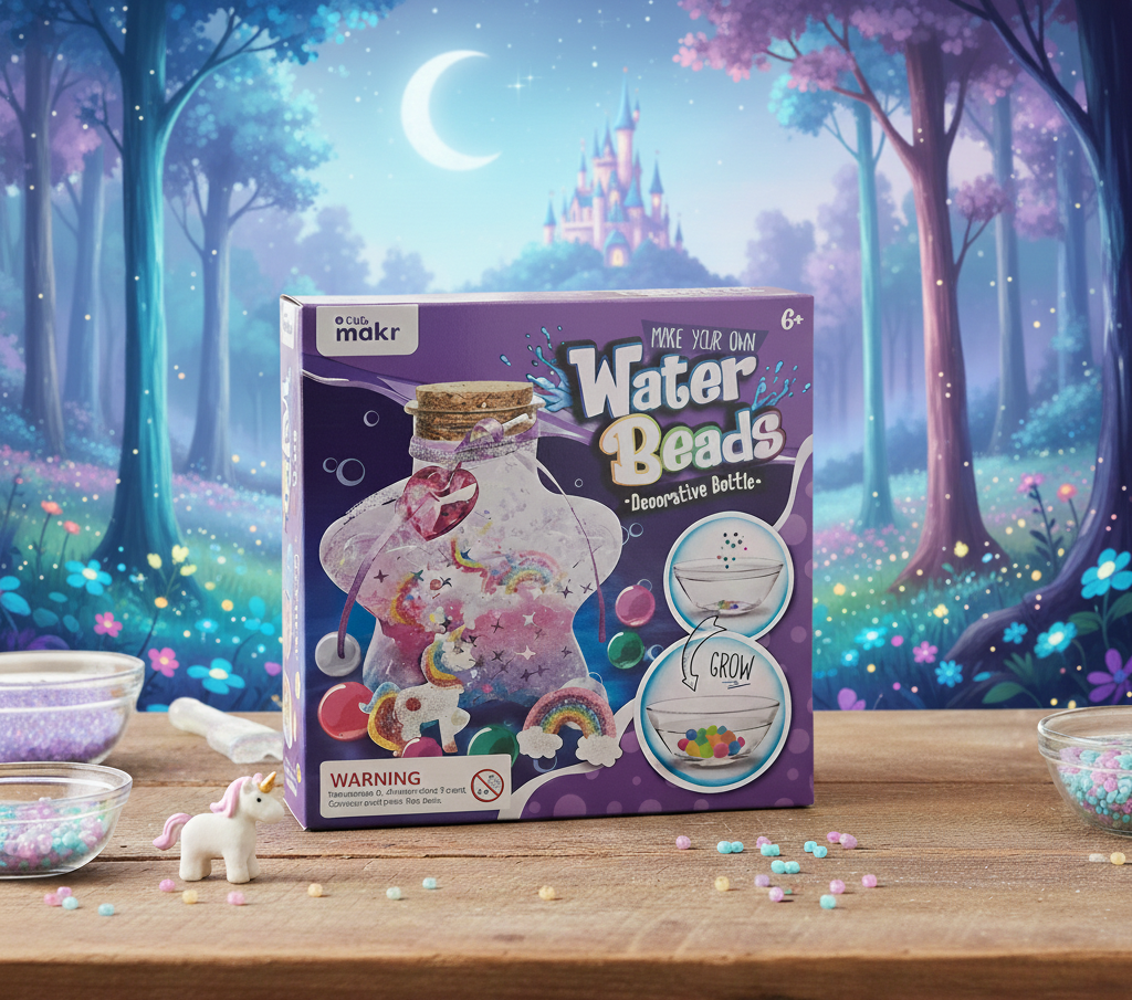 DIY Water Beads Decorative Bottle Kit: Create Your Own Mesmerizing Sensory Art Piece.