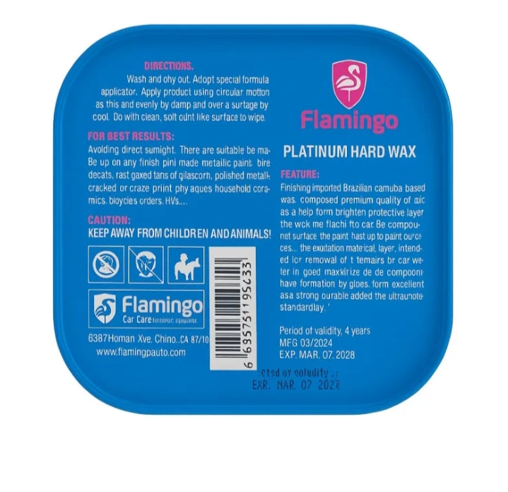Flamingo Platinum Hard Wax Car Polish 200G