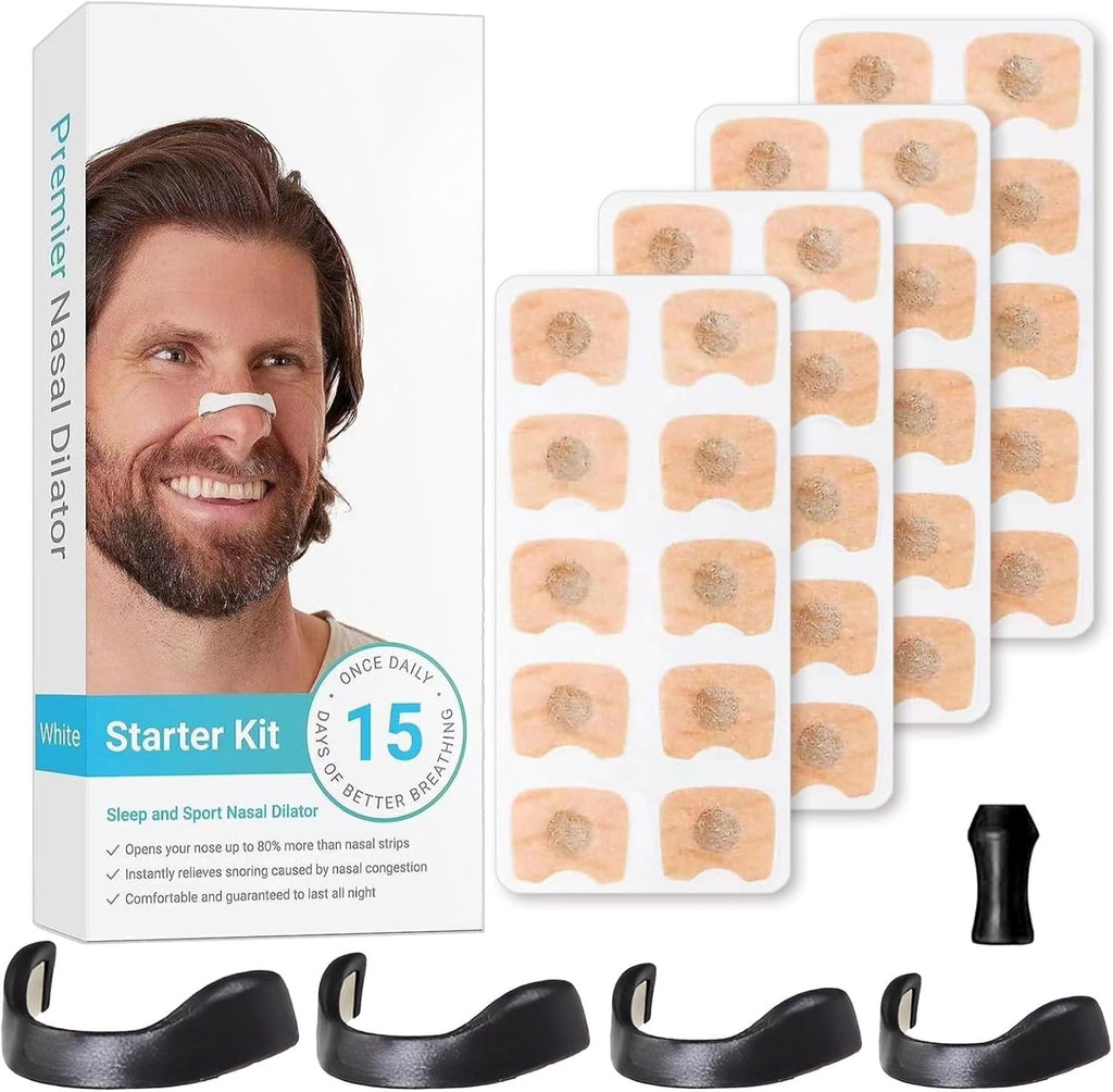 Premier Nasal Dilator White Starter Kit �Sleep and Sport Nasal Dilator for 15 Days of Better Breathing & Snoring Relief