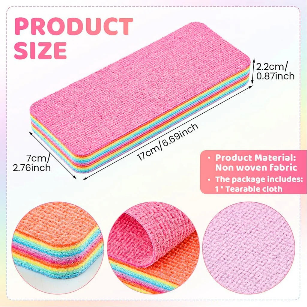 Multi-Purpose Microfiber Rainbow Sponge �12 Layer Durable Cleaning Sponge for Kitchen & Household Use