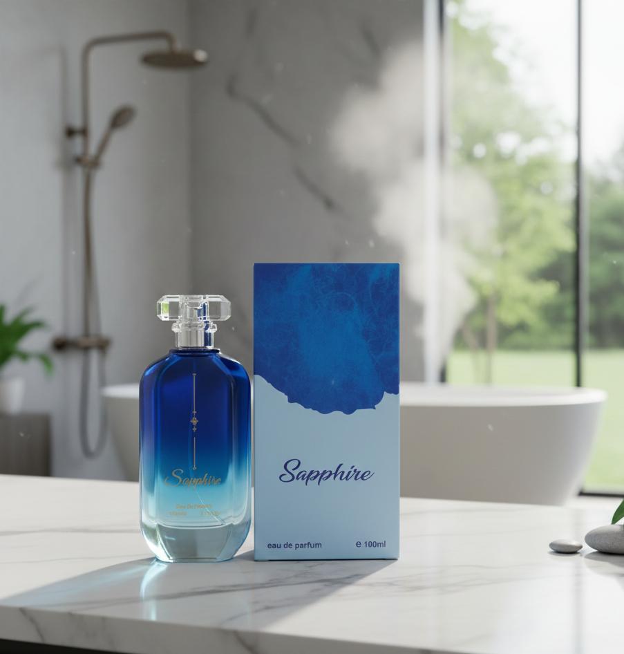 Sapphire Perfume �100ml Long-Lasting Fragrance, Elegant Scent for Daily Wear & Special Occasions