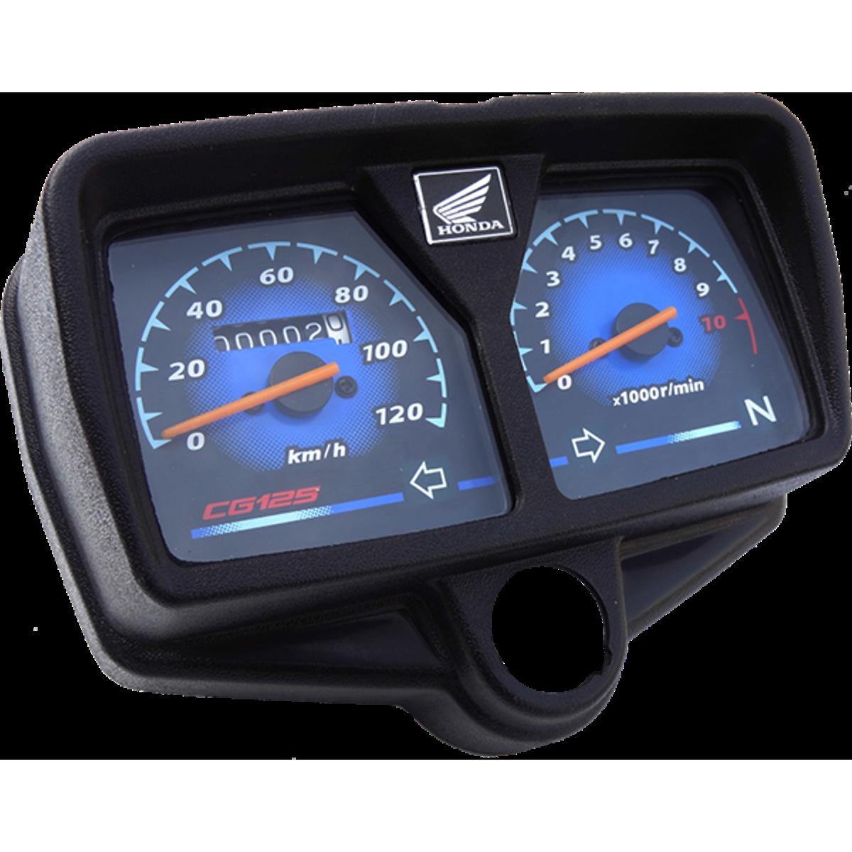 Premium All-Black Speedometer for CG 125 Motorcycle &amp; Honda 125cc Bikes
