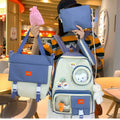 4 Set Backpack For Teenager Girl Waterproof High Capacity School Bags Female Student Cute BookBags | Black