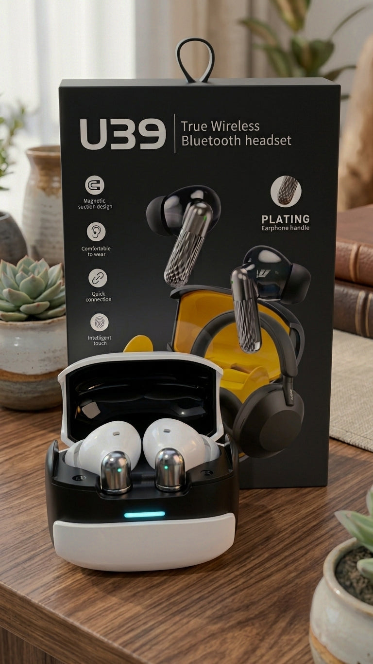 U39 Wireless Bluetooth Earbuds with Charging Case �Hi-Fi Stereo Sound & HD Calling Earphones