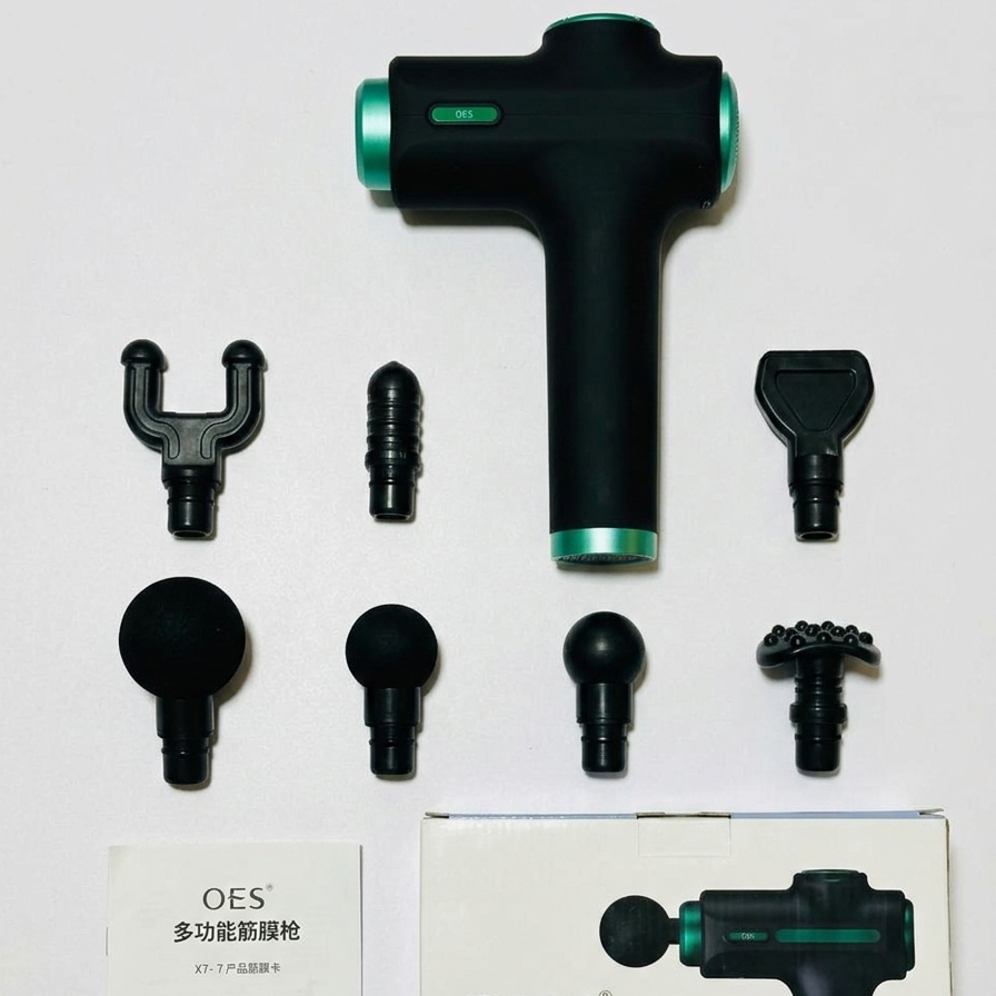 8 in 1 Multifunction Muscle Massage Gun �Deep Tissue Percussion Massager with 8 Interchangeable Heads