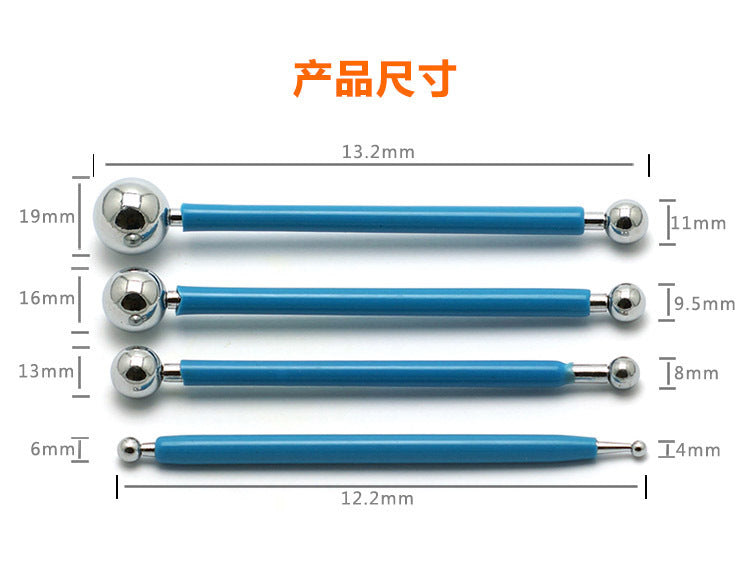 4-Piece Stainless Steel Sugar Cake Carving Tools Set