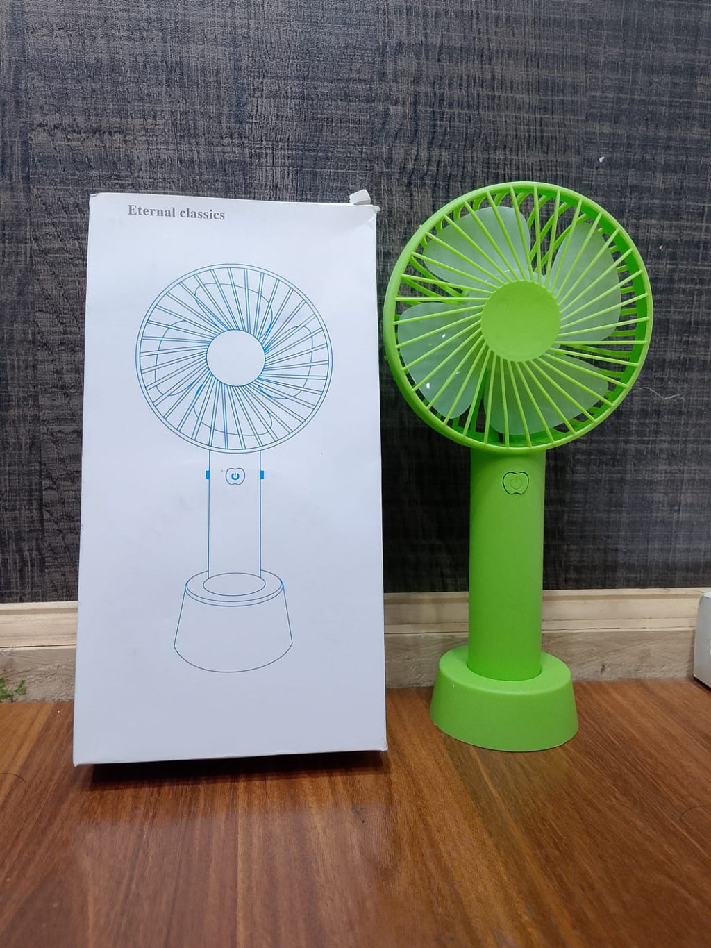 Portable Hand Fan Mini Desktop Cooling Fan Rechargeable Personal Air Fan Random Color
