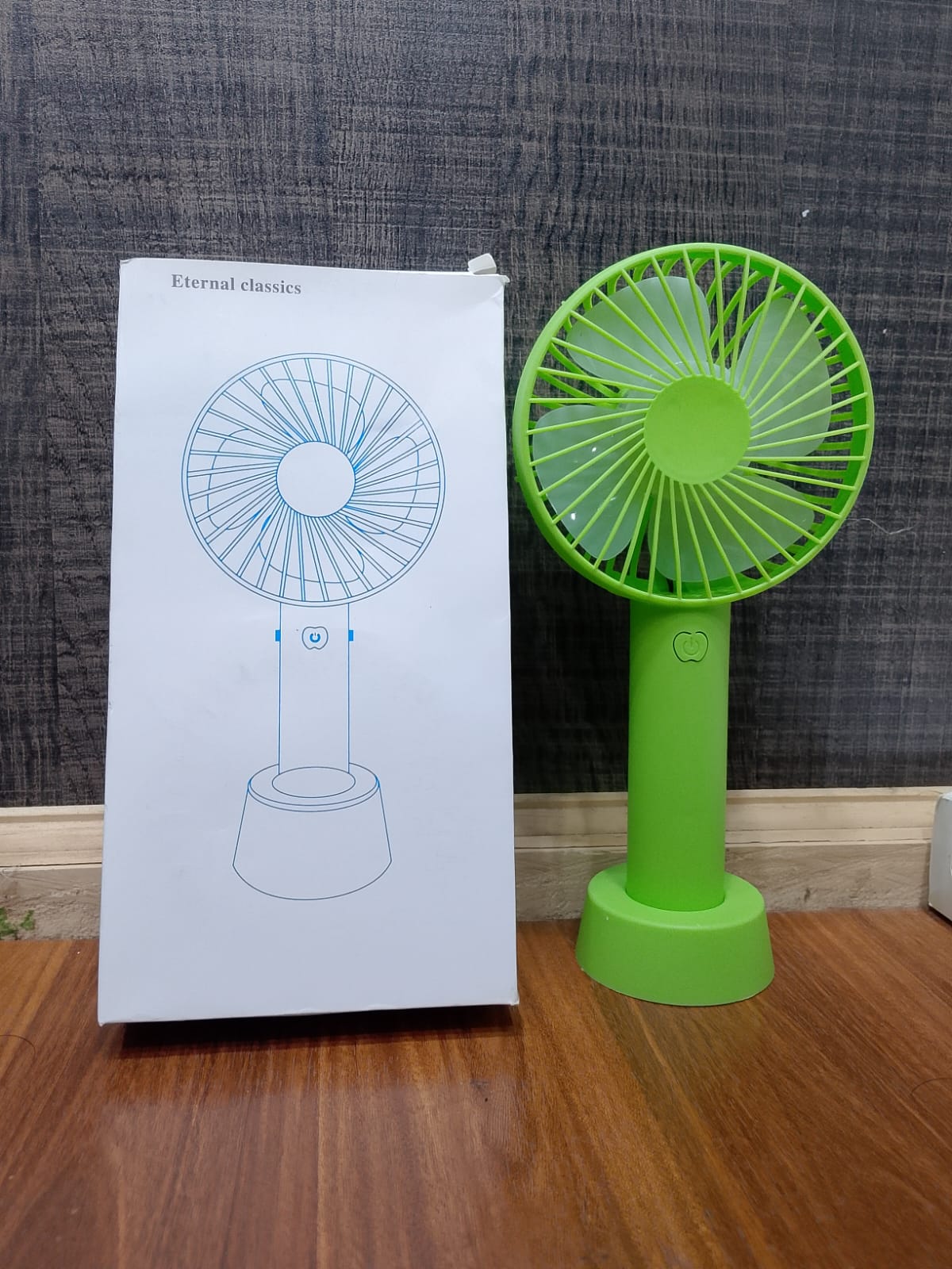 Portable Hand Fan Mini Desktop Cooling Fan Rechargeable Personal Air Fan Random Color