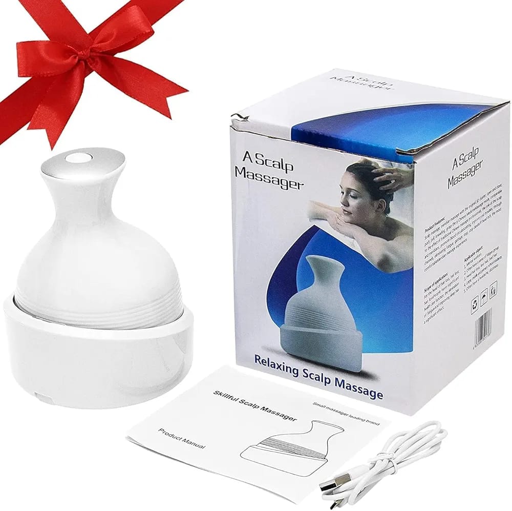 Rechargeable Head & Body Kneading Massager | 4 Speed Modes | Waterproof | 3D Deep-Kneading | Type-C Portable
