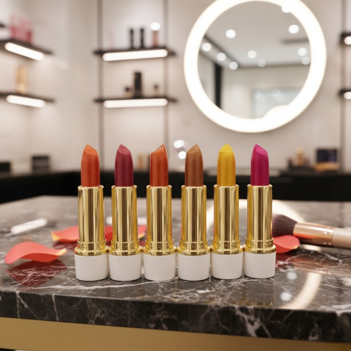 6 Pcs Velvet Matte Lipstick Collection �Highly Pigmented Multicolor Lip Shades With Long-Lasting Smooth Finish For Daily And Party Makeup Looks