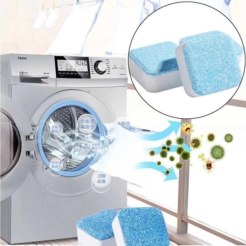 Tab Washing Machine Cleaner �Effervescent Detergent Tablets, Deep Clean for Washer & Pipes, Keeps Machine Fresh