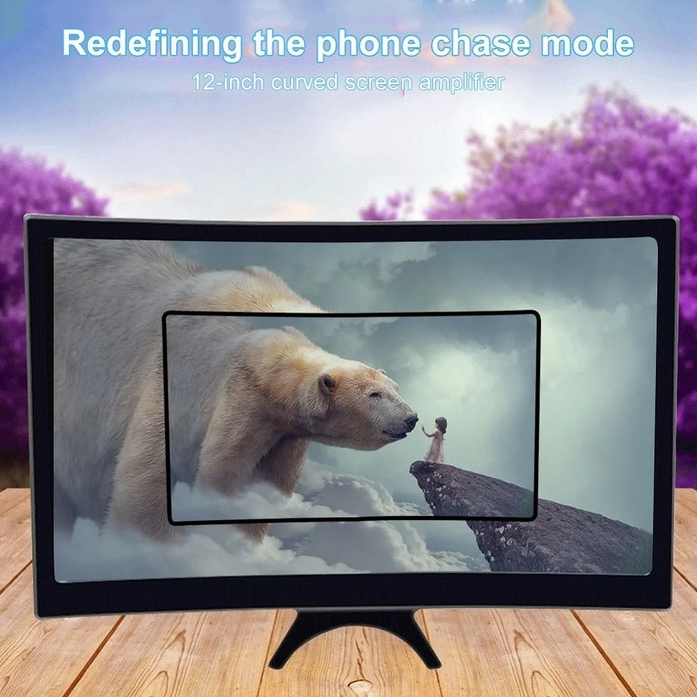 12-Inch Mobile Screen Magnifier �HD Phone Display Amplifier for Movies & Gaming