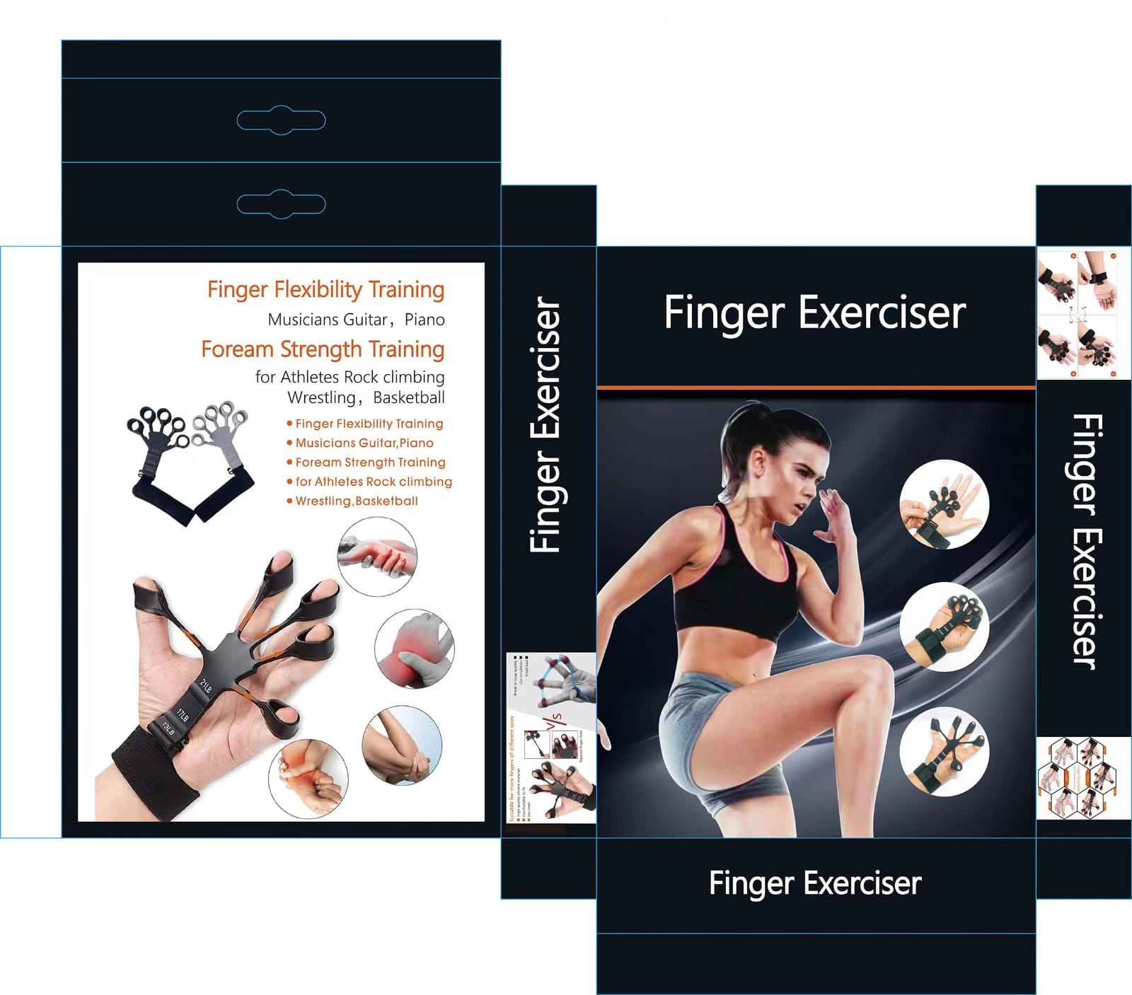Finger Exerciser - Gripster Strengthener Finger Stretcher Hand Gripper Silicone Finger Grip Patient Hand Strengthening Guitar Finger Flexion and Hand Strengthening Extension Exercise Device