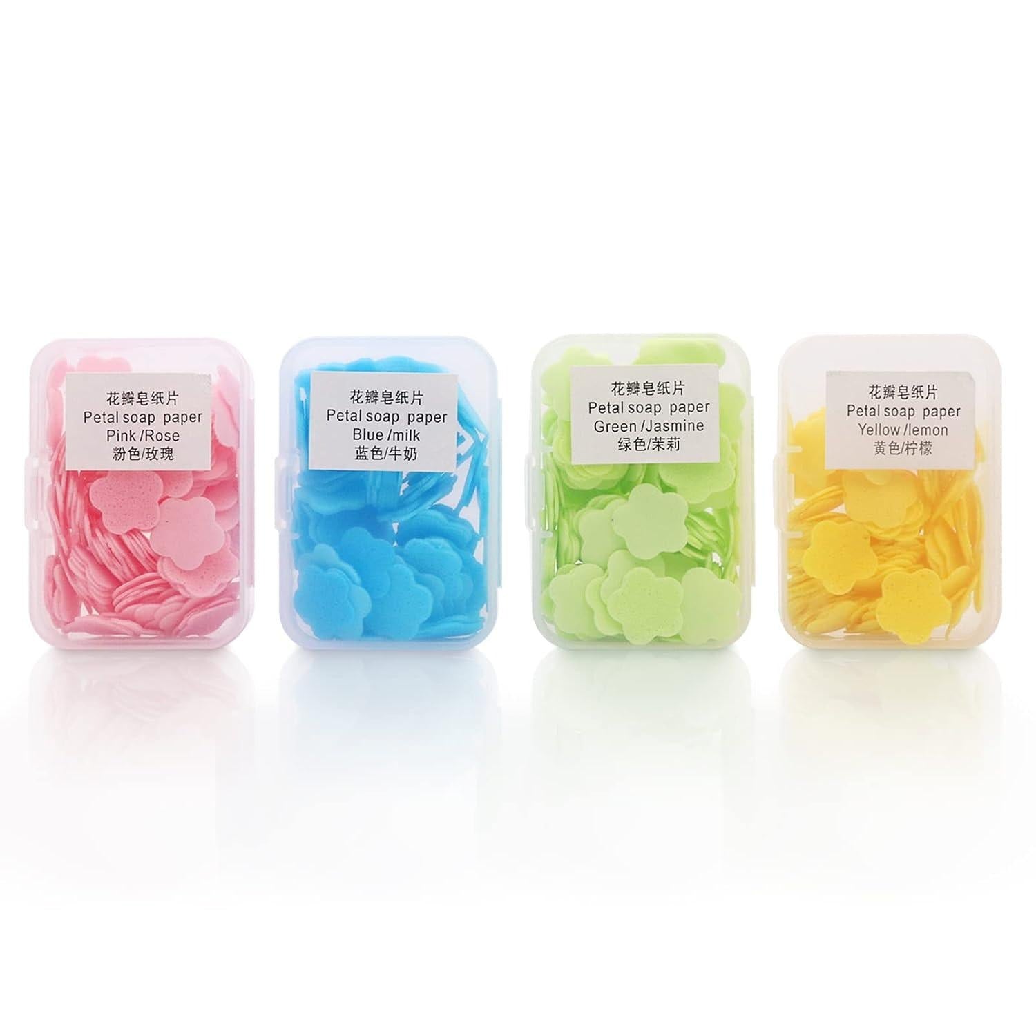 Soap Paper Disposable Bath Hand Washing Travel Foaming Scented Portable Mini Flower Soap Flakes ( Random Color)