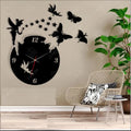 3d wall clock with light Wooden Clock – photo 1