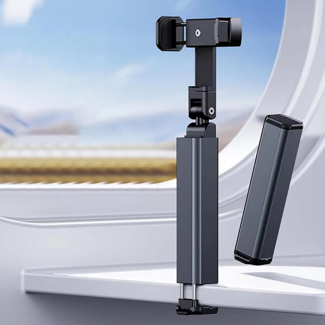 Universal Phone Holder Travel Essentials Flexible 360 ??Degree Rotation Hands-Free Airplane Phone Mount for iPhone Xiaomi - Random Color