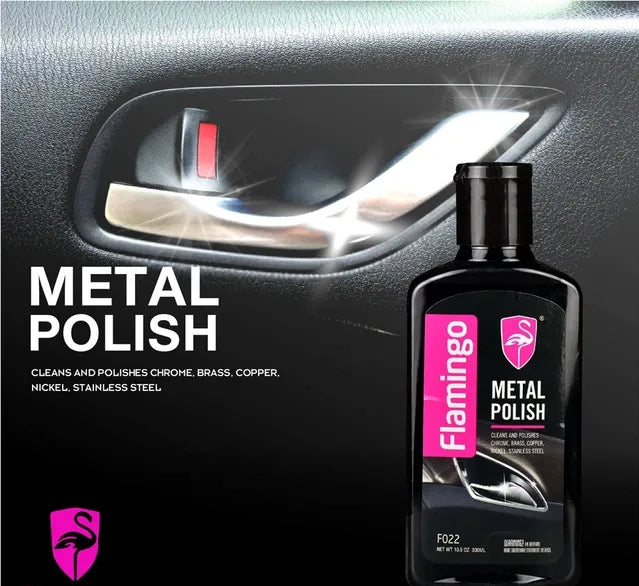 Flamingo Metal Polish 300ML �Multi-Surface Metal Cleaner & Shine Restorer for Chrome, Brass, Copper & Stainless Steel