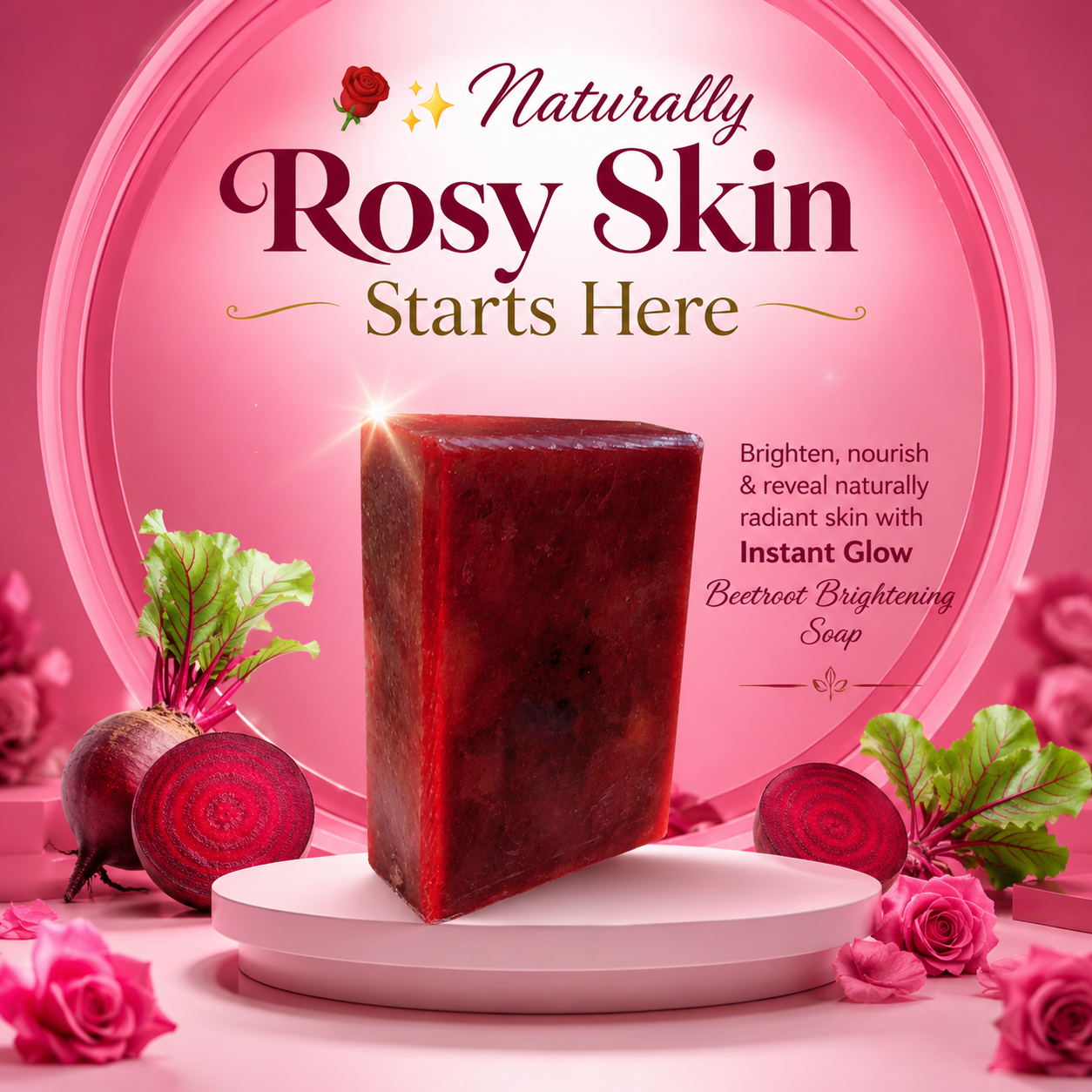 Instant Glow Beetroot Brightening Soap