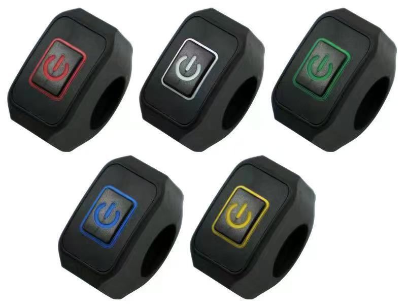 Motorcycle On Off LED Switch Push Button Handlebar Mount | Random Color