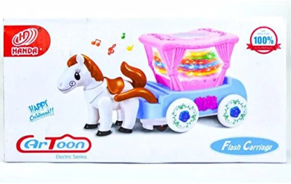 Cartoon Flash Carriage Musical Toy �Light & Sound Fun for Kids