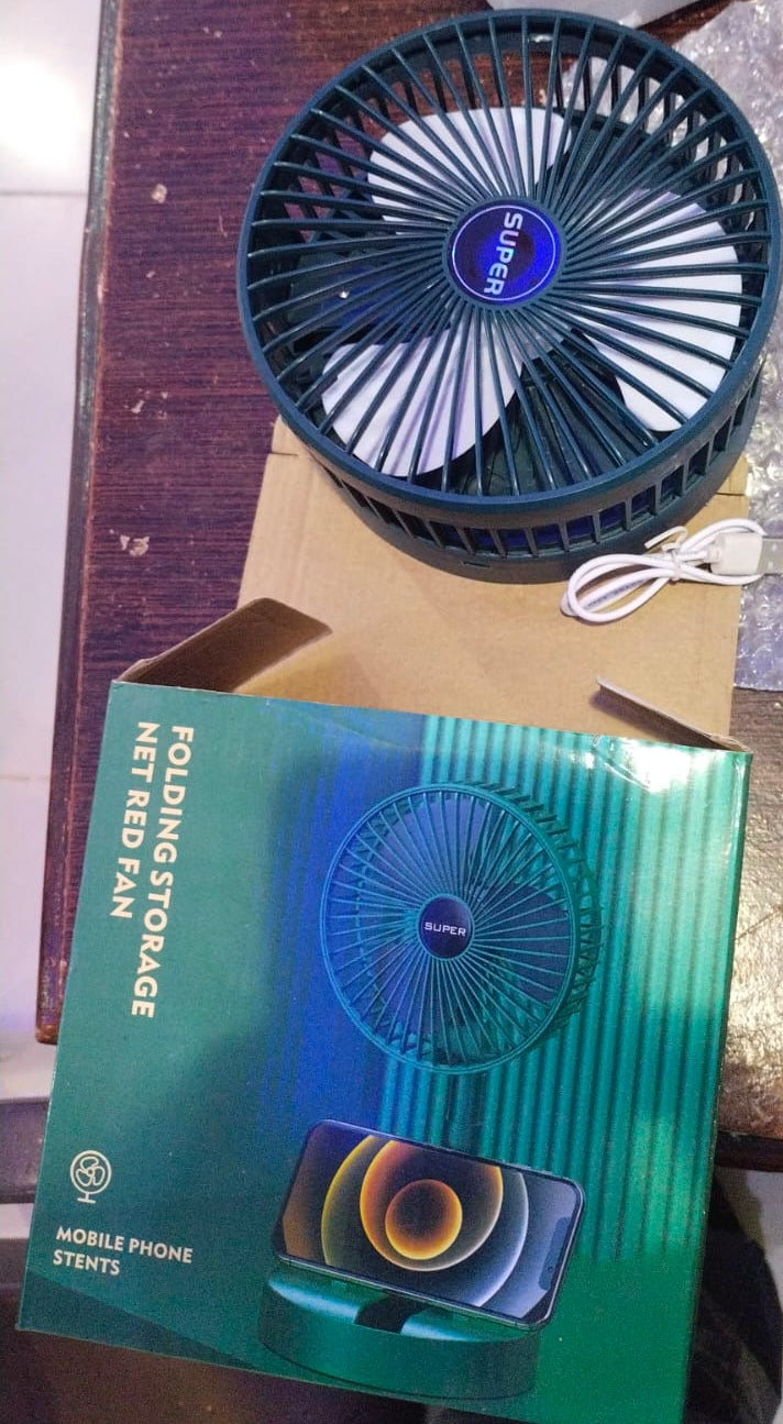 Folding Telescopic Floor Fan 3 Gears Summer – photo 5