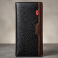 Horse Wallet for Men | Black with Brown & Camel Brown Accent | Premium Leather Long Wallet | Brown
