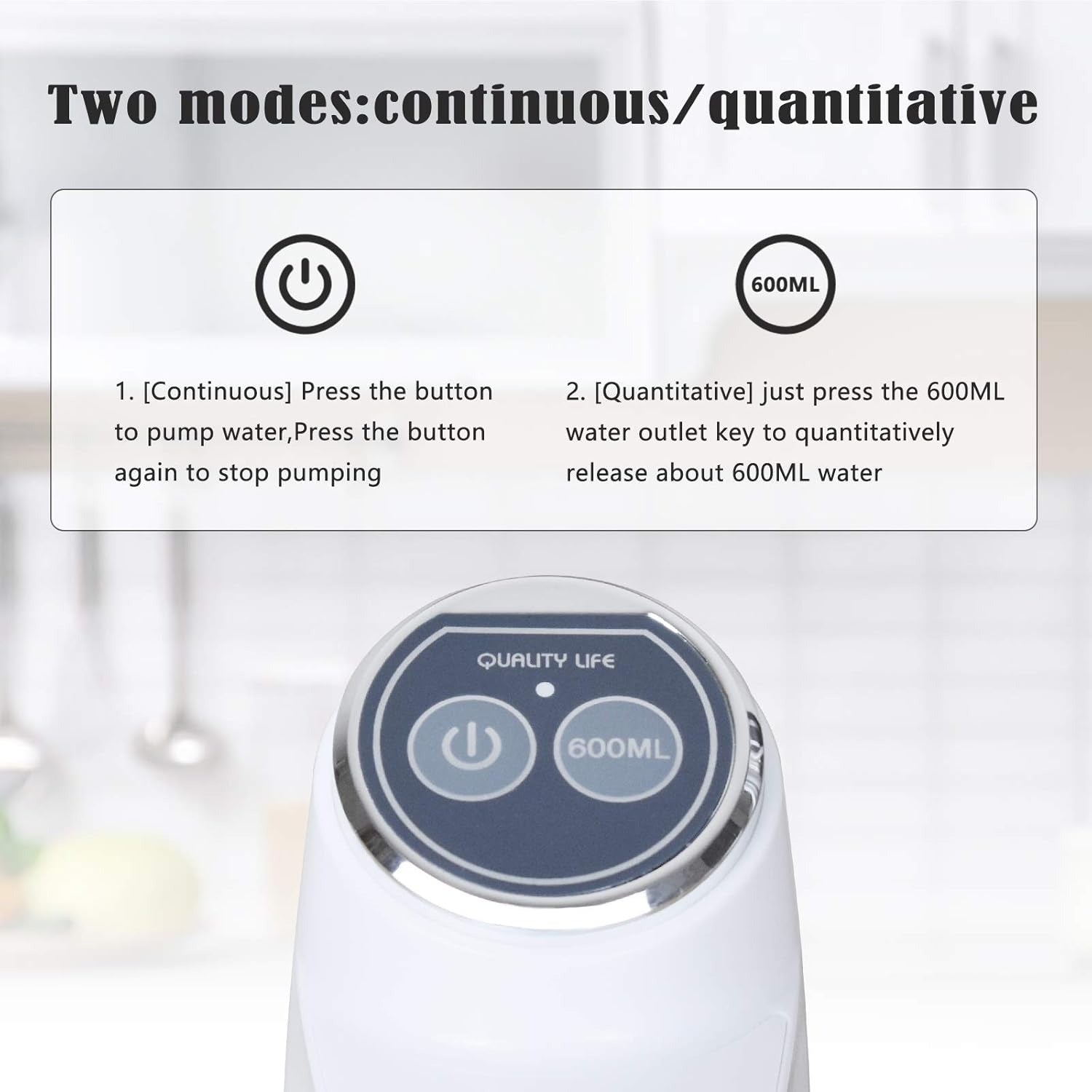 Touch Intelligent Electric Water Pump �Rechargeable Automatic Dispenser For Bottled Water With One -Touch Operation (Random Color)