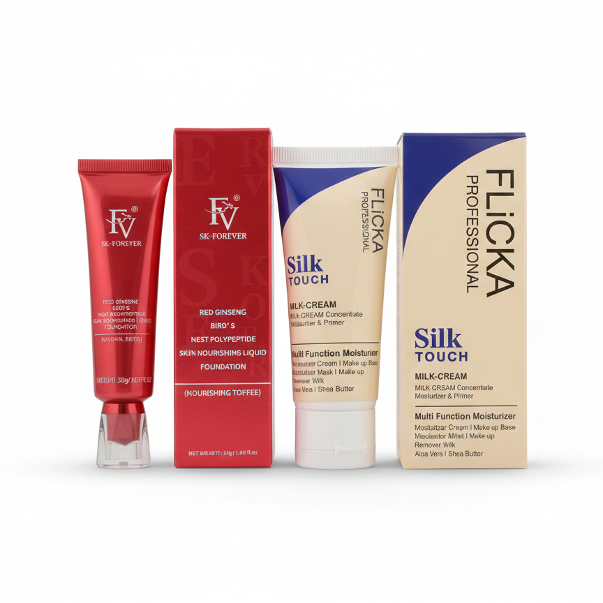 Flicka 2-in-1 Makeup Deal �Primer(60g) + Foundation(30g) Combo