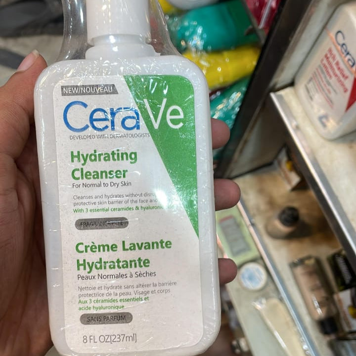 Cerave Hydrating Facial Cleanser 237ml �Gentle Moisturizing Face Wash With Hyaluronic Acid And Ceramides For Normal To Dry Skin